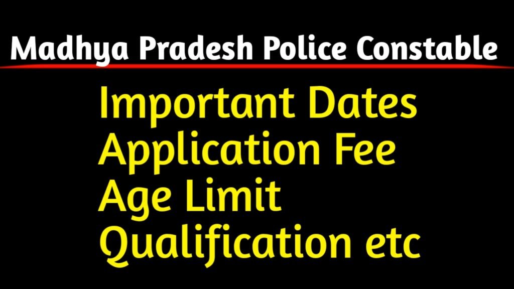 Madhya Pradesh Police Constable Requirement