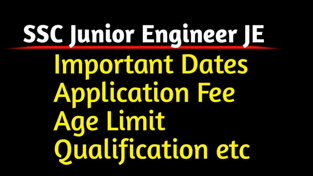 SSC Junior Engineer JE Recruitment 2023